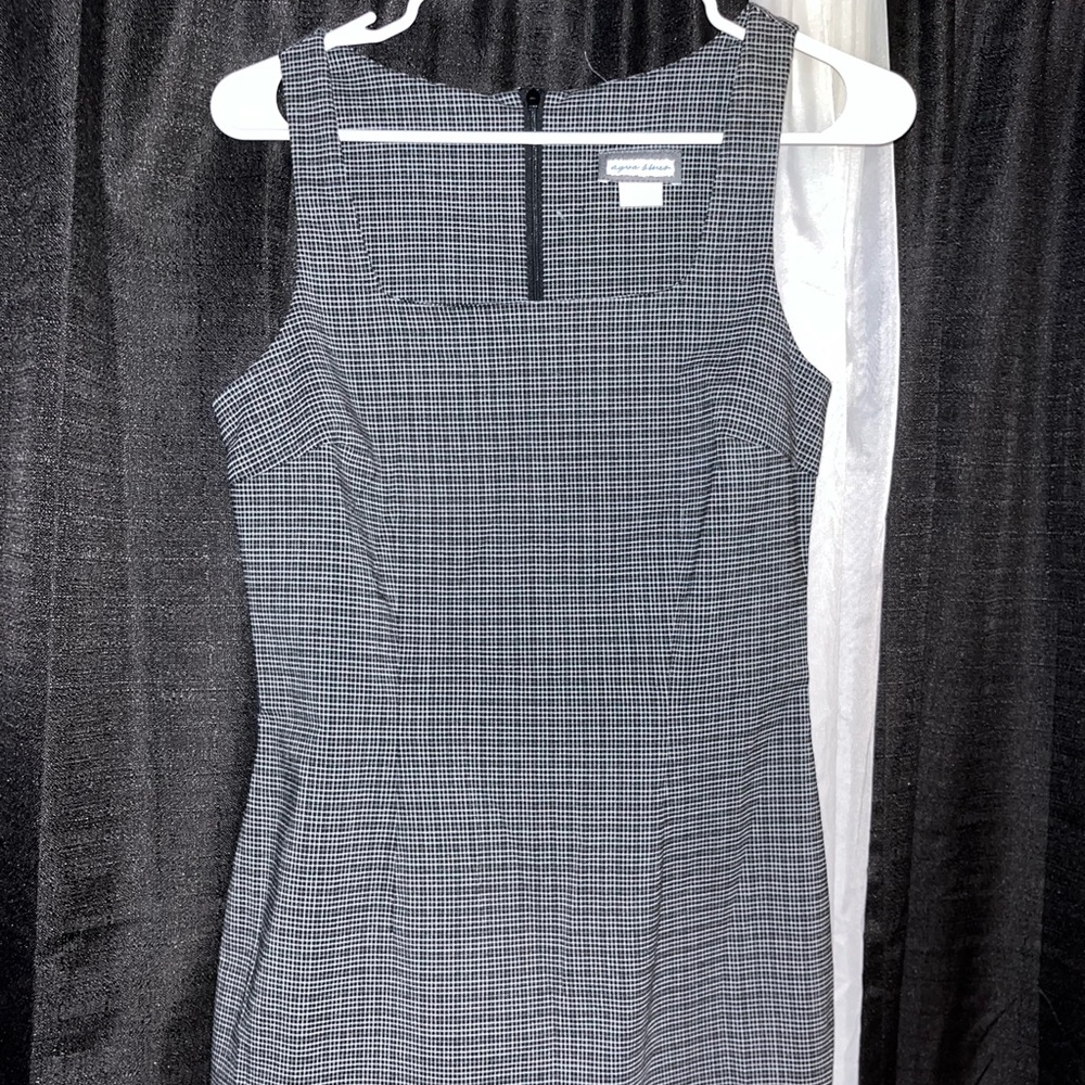 Aqua Blu Black and White Checkered Mini Dress